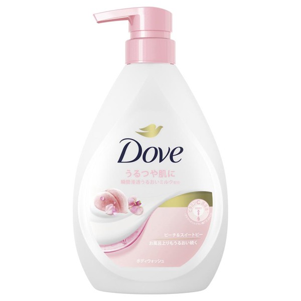 Dove - Peach & Sweet Pea Body Wash Pump (Pink) - 470g