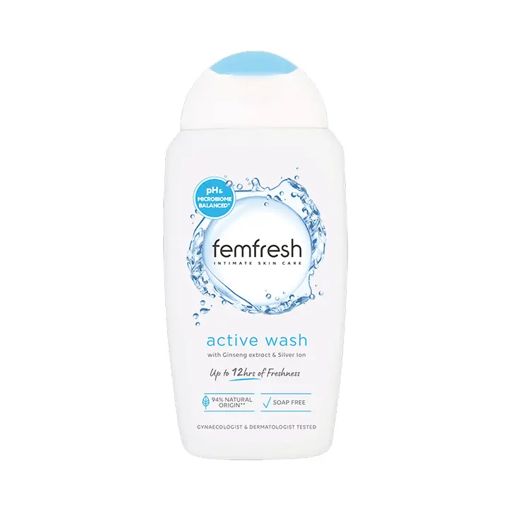 [FemF-Active-Clear-250ml] Femfresh- Active Extra Gentle Cleansing Emulsion for Intimate Hygiene - 250 ml Feminine Care Units